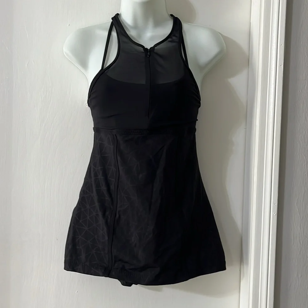 Lululemon Pedal Pace Zip Front Mesh Tank